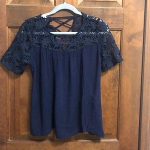 L Navy Blue Top